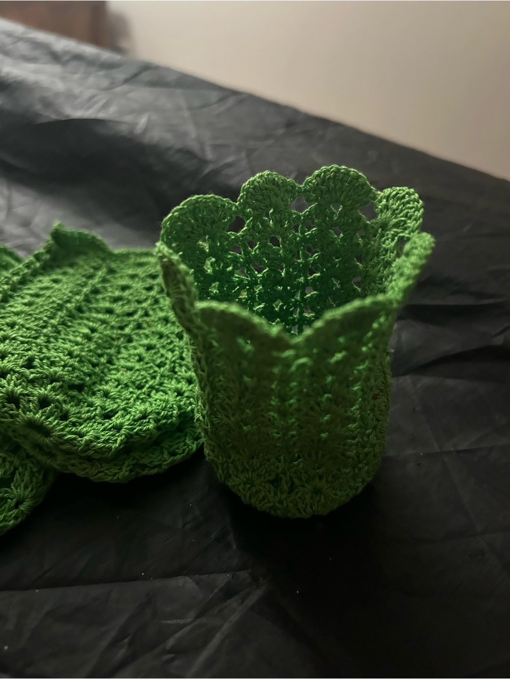Handcrafted Green doilies